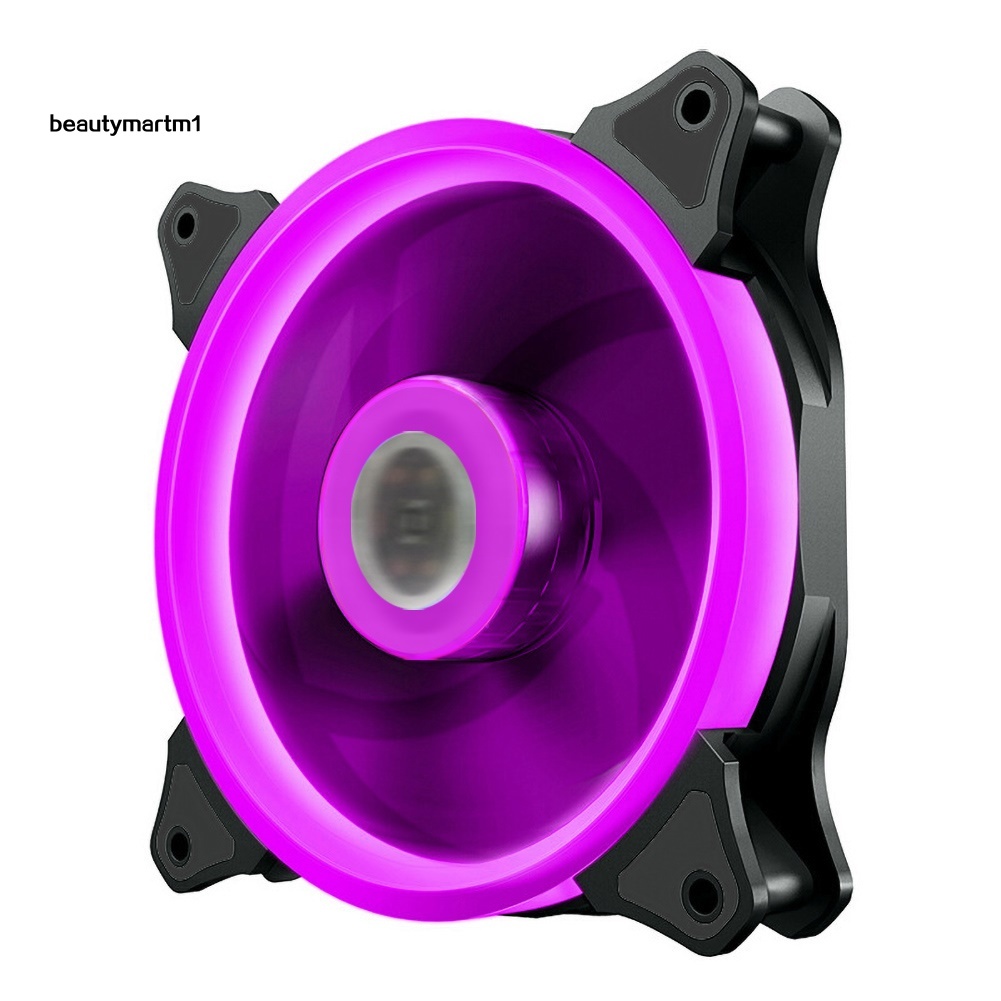 Quạt Tản Nhiệt Kép 12cm 15 Bóng Led Yên Tĩnh Thông Dụng Cho Pc