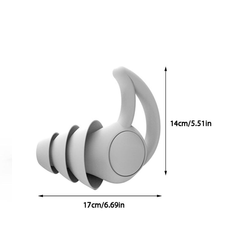 Cặp nút bịt tai silicone dẻo hai lớp/ ba lớp chống ồn bảo vệ tai