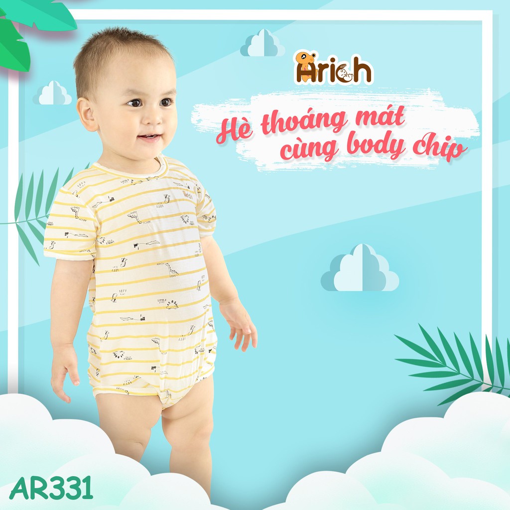 [Mã SKAMCLU8 giảm 10% cho đơn từ 100K] Body dài họa tiết mới SỢI TRE ARICH 0-12M