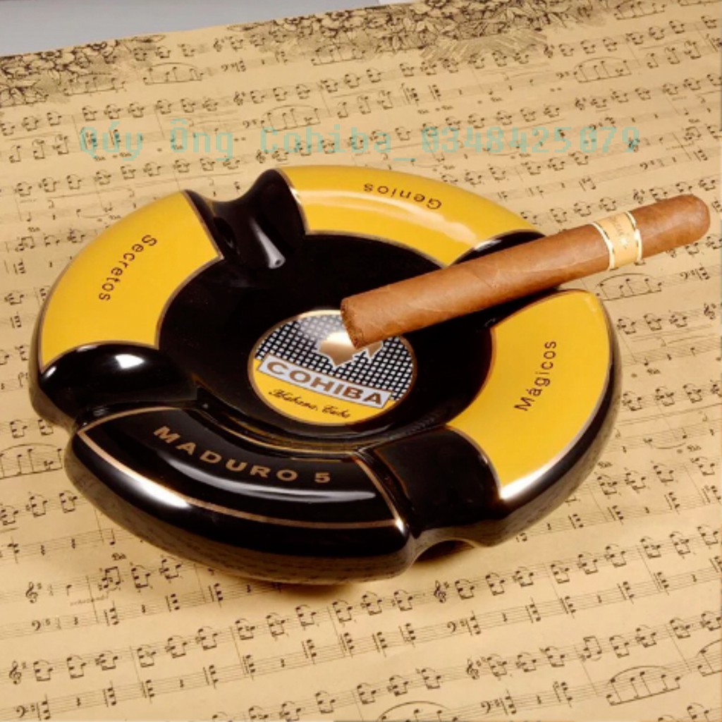 Gạt tàn gốm sứ Cohiba 4 điếu