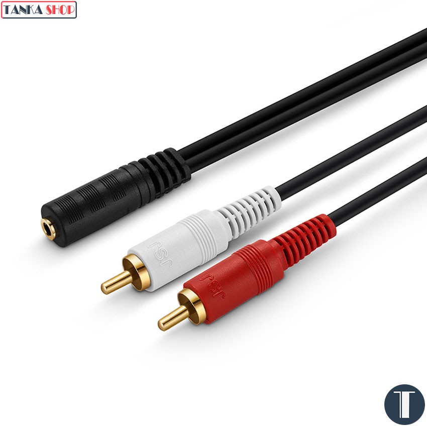 Cáp audio jack 3.5mm (female) to 2 RCA AV