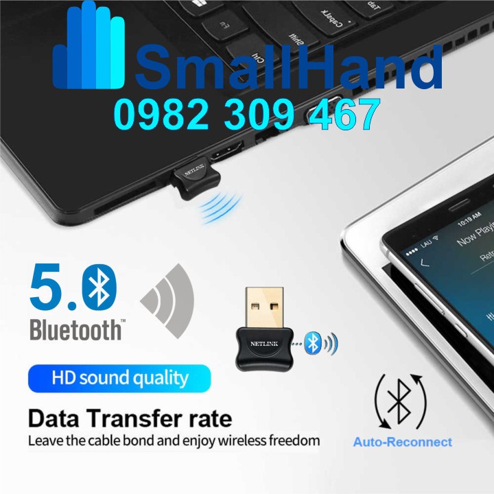 USB Bluetooth 5.0 Netlink – Chính Hãng Netlink bảo hành 1 năm – Hỗ trợ máy tính kết nối Bluetooth với các thiết bị khác