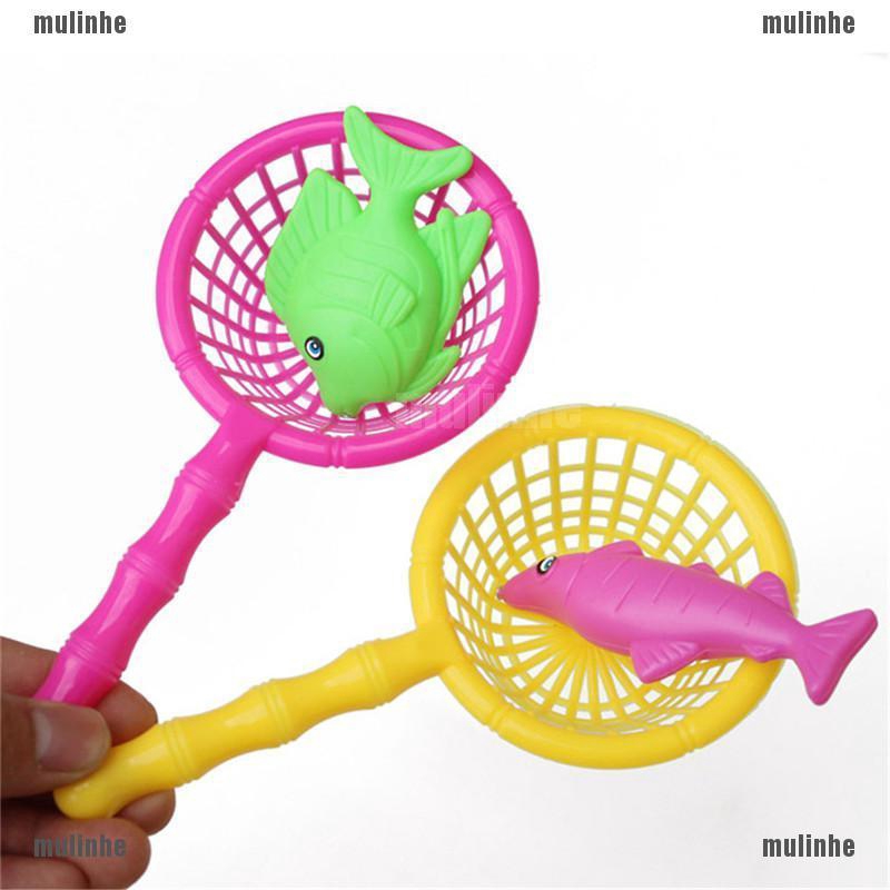 Mul❤ Set 2 Lưới Bắt Cá Bằng Nhựa 16.5cm Dành Cho Bé