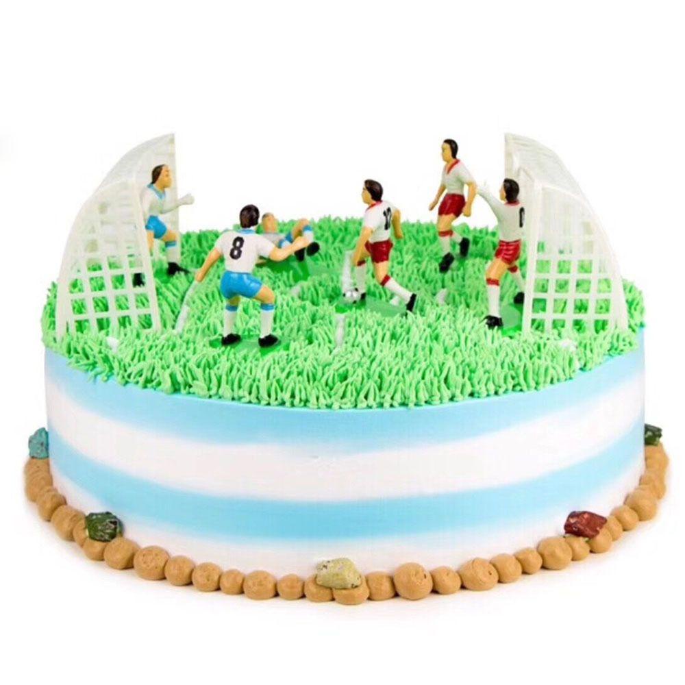 JANE Bộ 9 Topper Trang Trí Bánh Kem Hình Cầu Thủ Bóng Đá Số 9