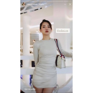 Đầm Thun Gân Dáng Ôm Nhiều Màu EDINI - D1328