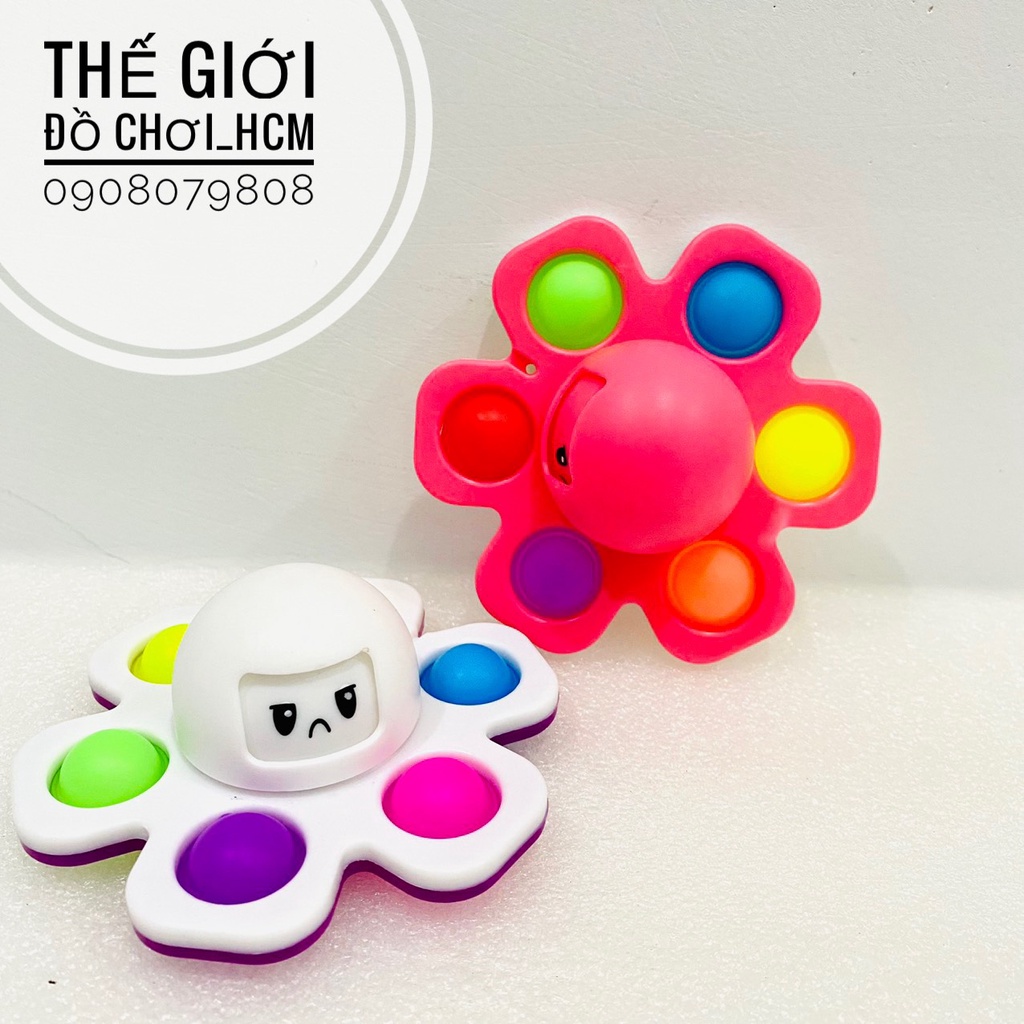 [SIÊU HOT-POP IT ] Đồ chơi con quay spinner bạch tuột cảm xúc,  bóp bong bóng giúp xả stress, giảm căng thẳng
