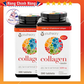 Viên bổ sung Collagen của Mỹ youtheory Collagen + Biotin- Hộp 390 viên