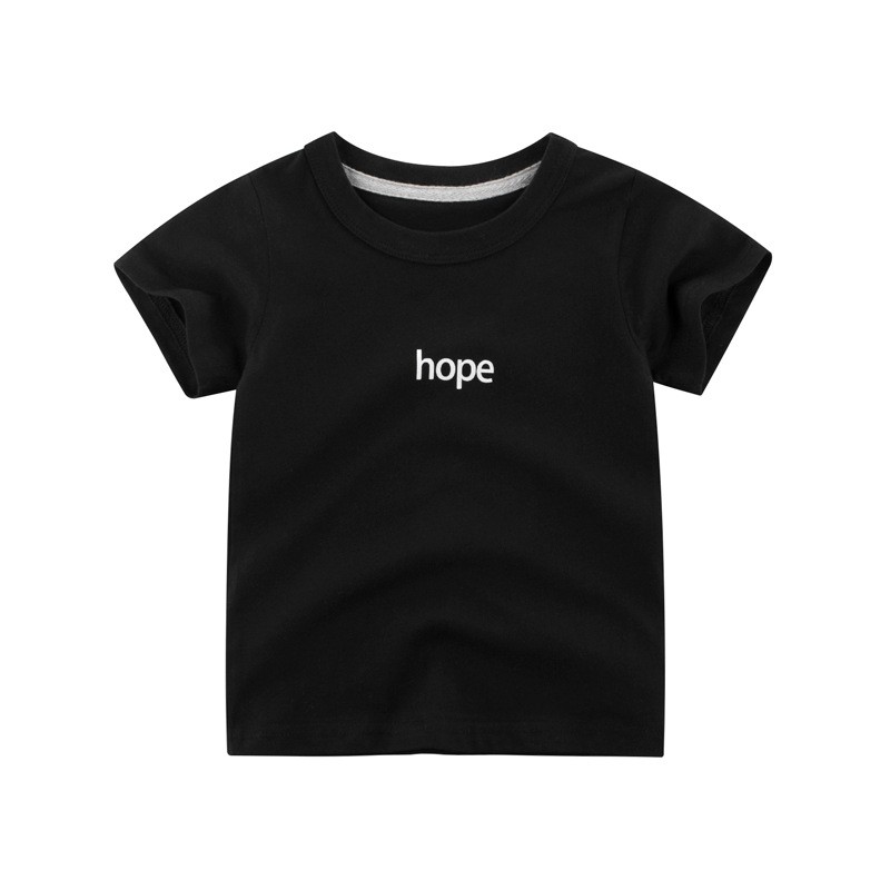 Áo phông bé trai cộc tay 27kids áo cặp áo đôi cho bé họa tiết HOPE chất cotton hàng xuất Âu Mỹ