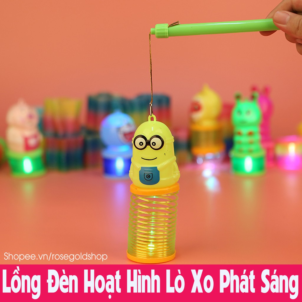 Lồng Đèn Lò Xo Hoạt Hình Phát Sáng Dễ Thương Cho Bé - Có Sẵn Pin giá rẻ