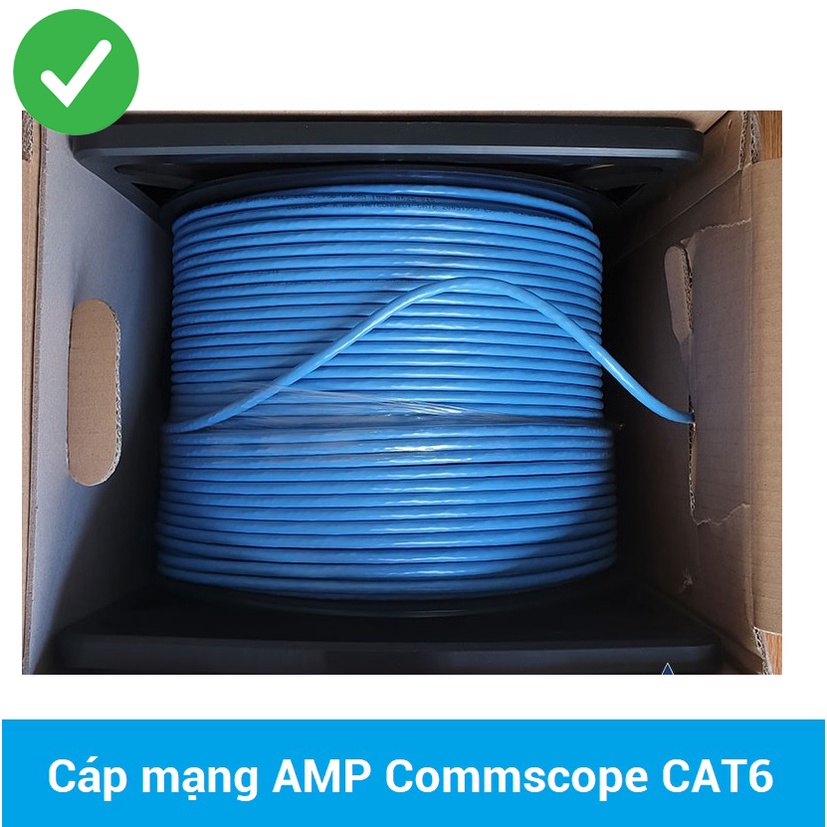 Dây cáp mạng AMP Commscope CAT6 bấm sẵn cos mạng 2 đầu (bán lẻ theo mét) – Hàng chính hãng Commscope
