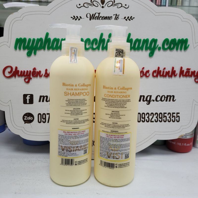 LẺ DẦU GỘI HOẶC DẦU XẢ PHỤC HỒI MỌC TÓC TÁI TẠO TÓC BIOTIN &amp; COLLAGEN VOUDIOTY 500ml -1000ml