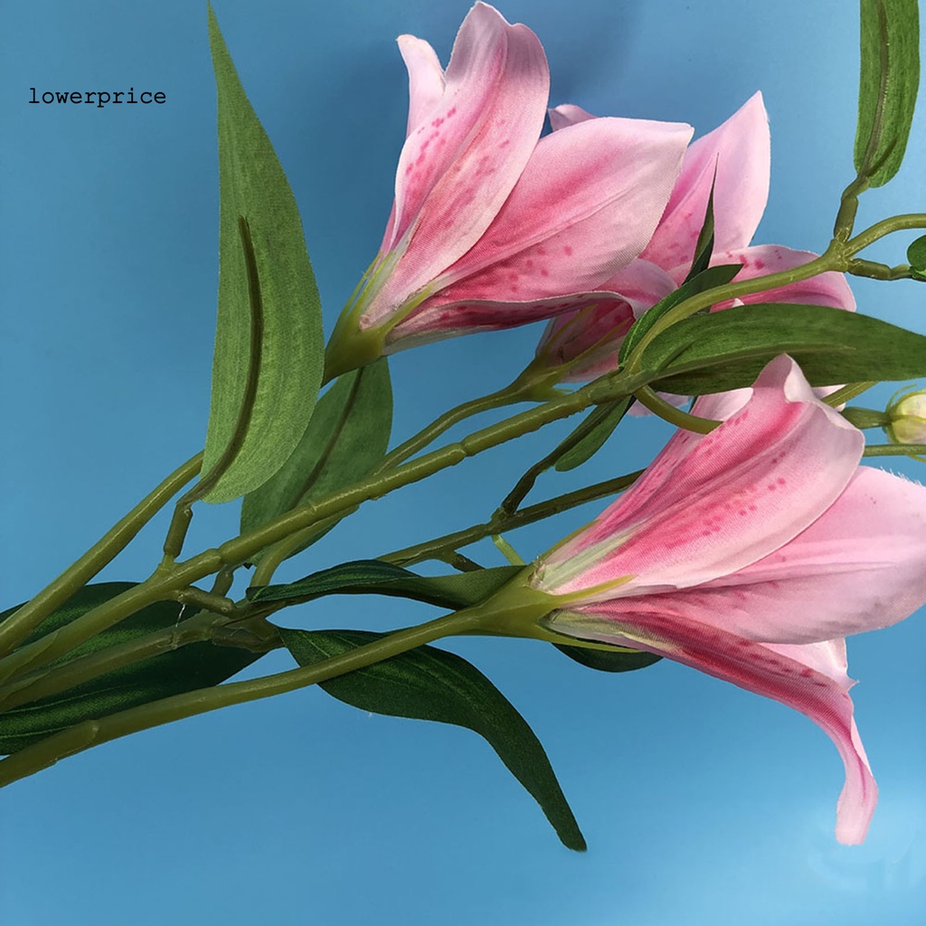 Cành Hoa Lily Giả Thân Thiện Với Môi Trường Dùng Trang Trí