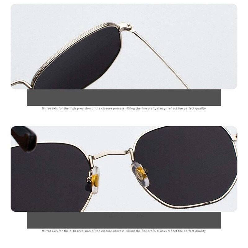 Kính Mát Phân Cực Gọng Vuông Bằng Kim Loại Phong Cách Cổ Điển Dành Cho Nam Nữ