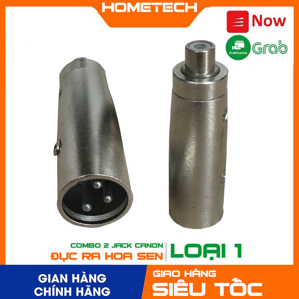 Bộ 2 Jack Canon Đực Ra AV (Bông Sen) Cao Cấp Dùng Để Kết Nối Các Thiết Bị Âm Thanh