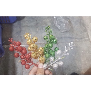 Cành quả sung Kim tuyến trang trí oản tài lộc, giỏ quà tết, cây thông noel, tt nhà