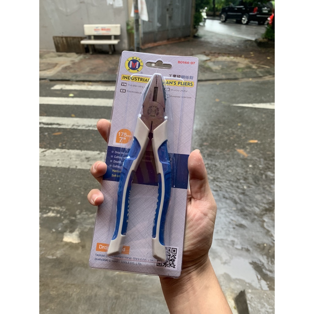 Kìm điện đầu bằng chuẩn công nghiệp B0144 6" 7" 8" C-MART AZ24TOOLS