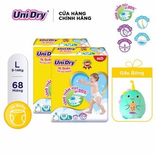 Combo 2 tã quần UniDry Siêu khô thoáng size M74-L68-XL62-XXL56