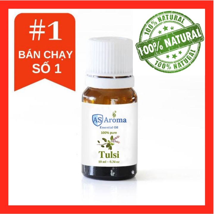 Tinh Dầu HƯƠNG NHU DƯỠNG TÓC GỈAM CẢM TĂNG SỨC ĐỀ KHÁNG Tulsi Asaroma- 10ml