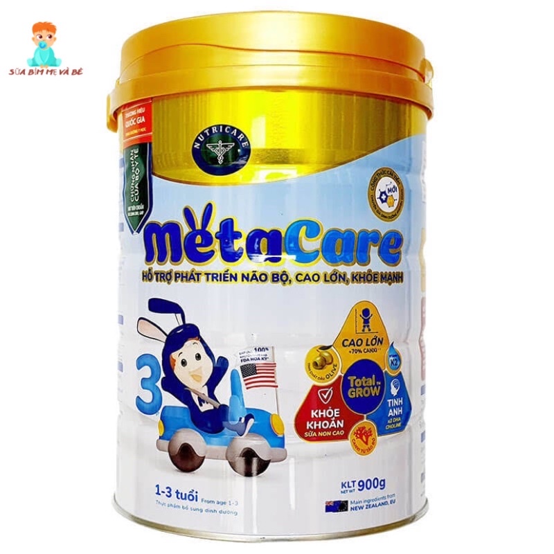 [Mẫu mới] Sữa bột Metacare số 3 900g (date mới nhất)