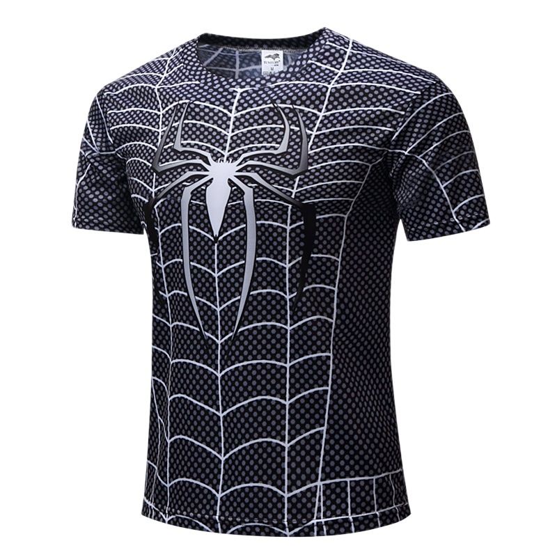 Áo nam In Hình Siêu Anh Hùng Spiderman 3D Chất Liệu Thấm Hút Nhanh Chóng