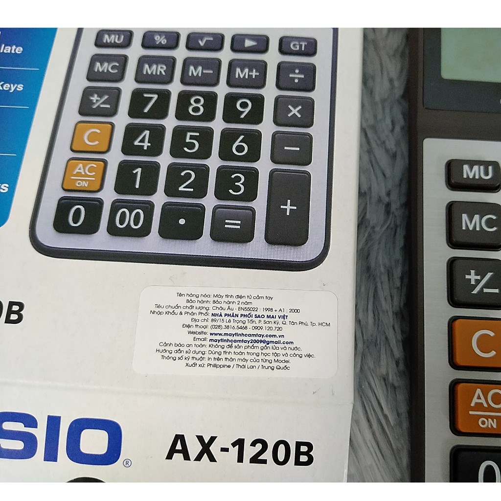 [Sỉ & Lẻ] Máy Tính Casio AX 120B Chính Hãng (Bảo Hành 2 Năm)