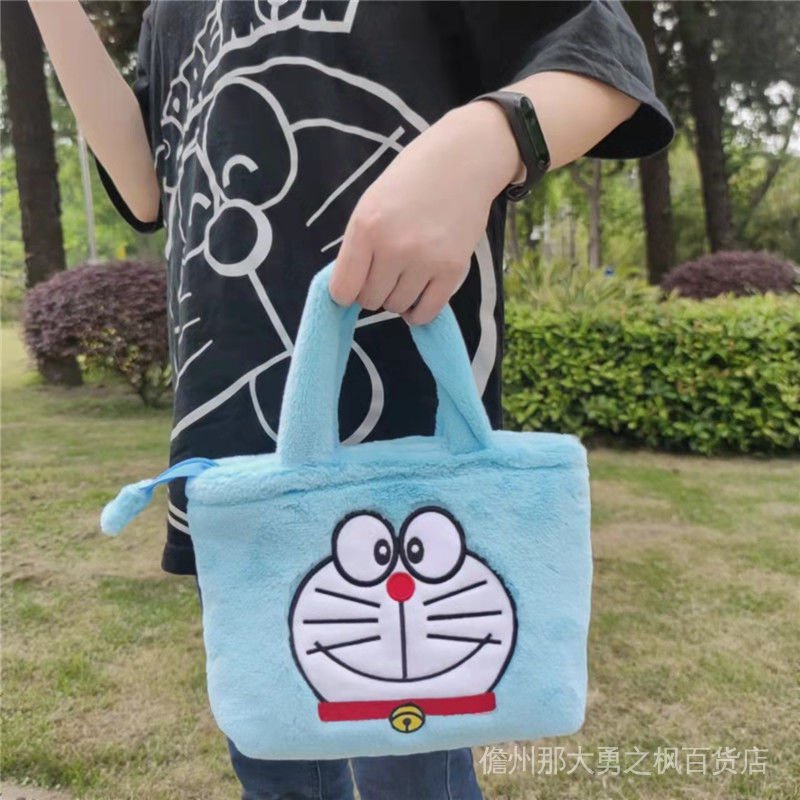 Túi Xách Vải Bông Hình Doraemon Đáng Yêu Nhỏ Gọn Dễ Phối Đồ Cho Nữ A7QN