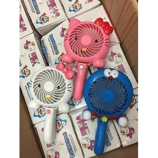 Quạt cầm tay mini Doremon/ Kitty