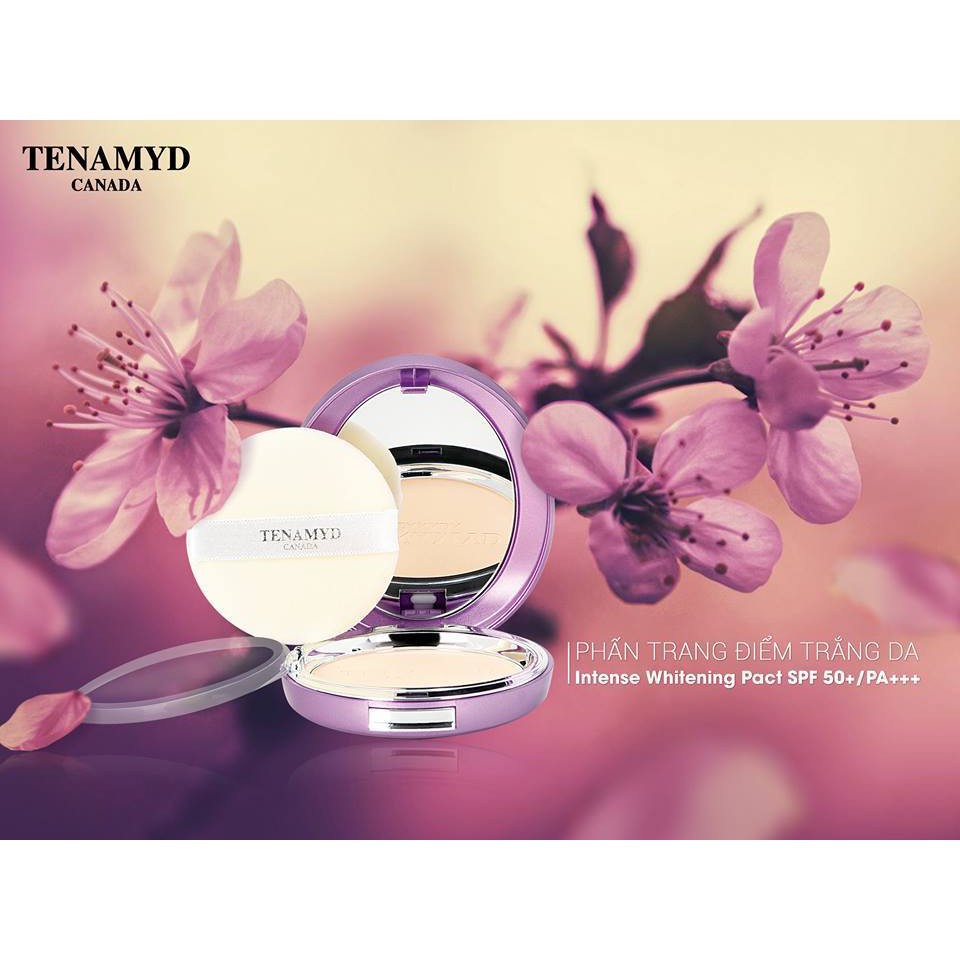 Phấn trang điểm trắng da TENAMYD CANADA Intense Whitening Pact SPF50+/PA+++ 12g - Happy Life for You