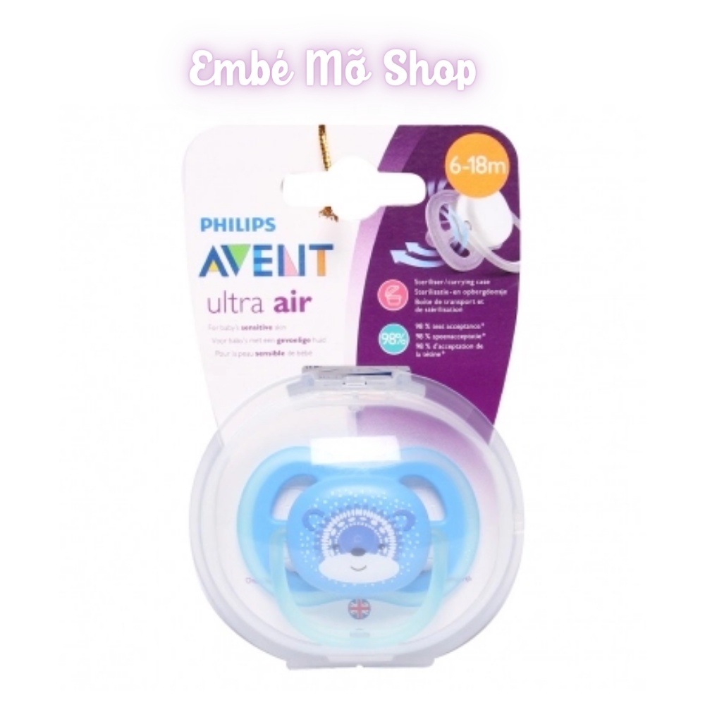 Núm Ti Ngậm PHILIPS AVENT Ultra Air 0 - 18 Tháng Hàng Chính Hãng - Embé Mỡ