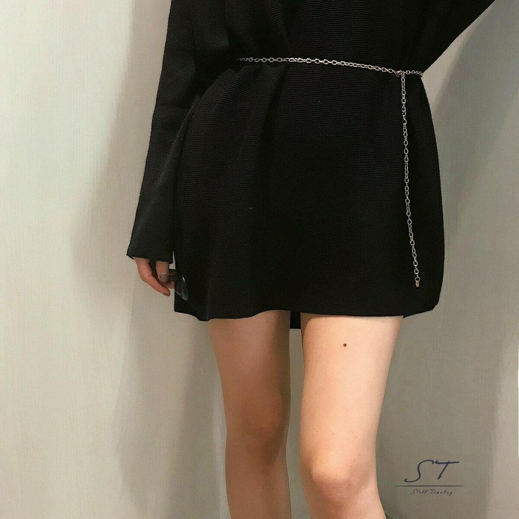 Thắt Lưng Dây Xích Bằng Kim Loại Mạ Vàng Thời Trang Dành Cho Nữ