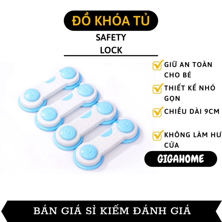 Khóa tủ nhỏ gọn  ️ GIÁ VỐN Dụng cụ khóa tủ an toàn , tránh kẹt tay 3266