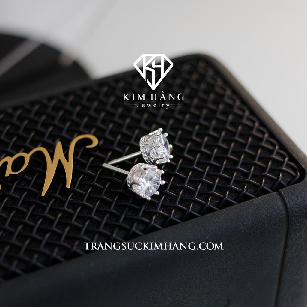 Khuyên Tai BẠC Vương Niệm Thiết Kế Cao Cấp - Chốt Đẩy