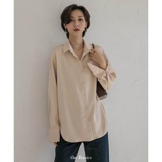 Áo sơ mi cotton lụa trơn