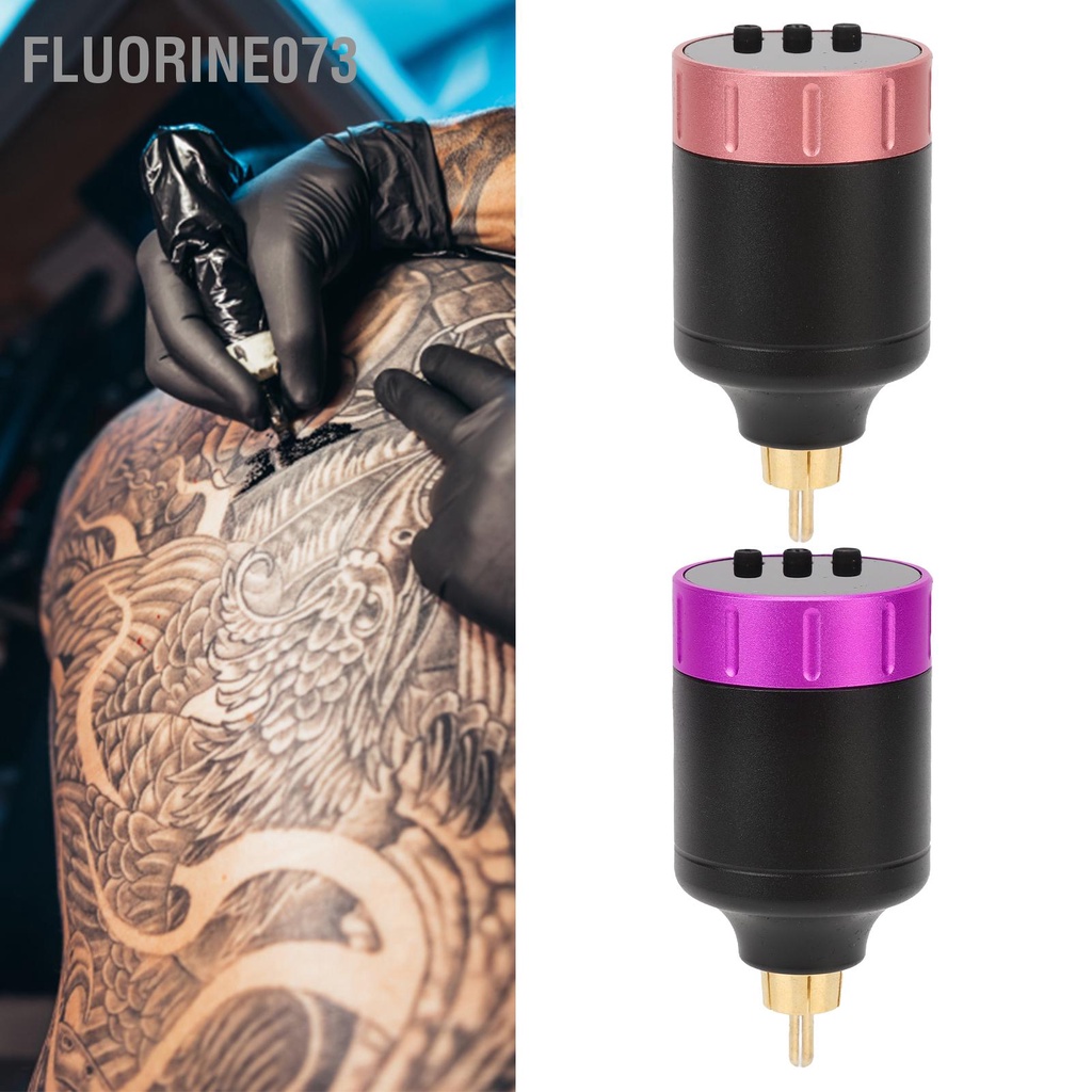 [Hàng Sẵn] Nguồn cung cấp hình xăm 1300mAh Giao diện RCA không dây Màn kỹ thuật số Pin máy nhẹ【FLUORINE073】
