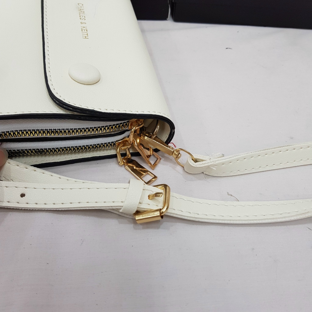 Túi da nữ form chữ nhật cúc bấm - A307