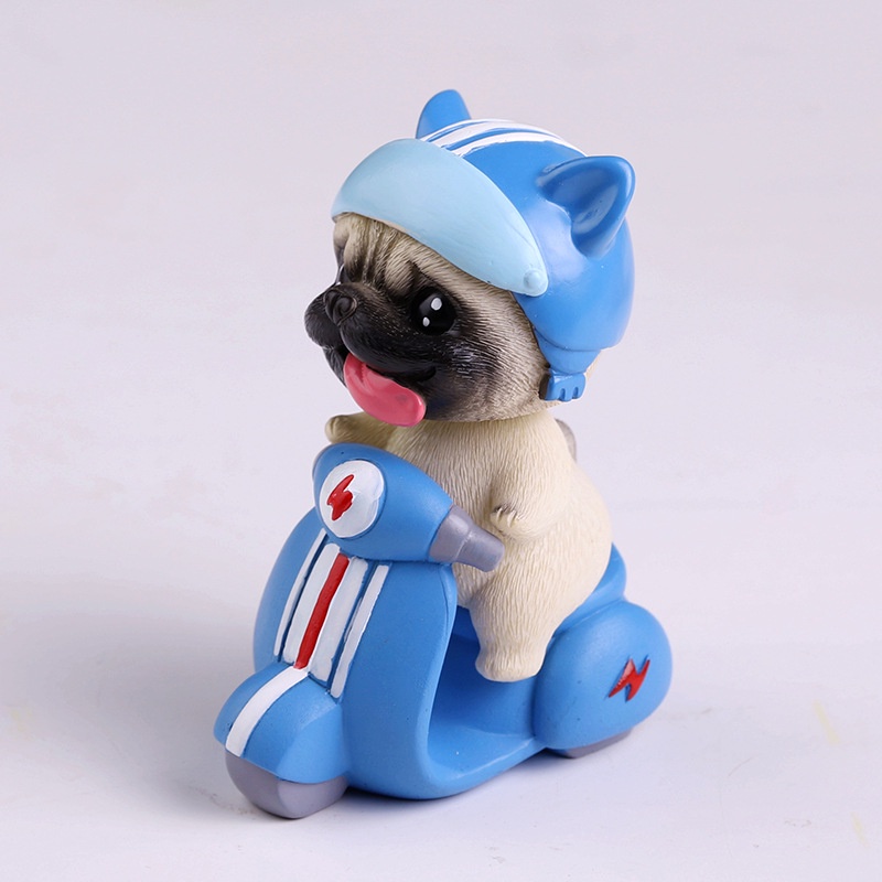 Mô hình lắc đầu chó mèo heo gấu đua xe biểu cảm dễ thương để bàn học bàn làm việc trang trí nhà cửa quà tặng - Ráp