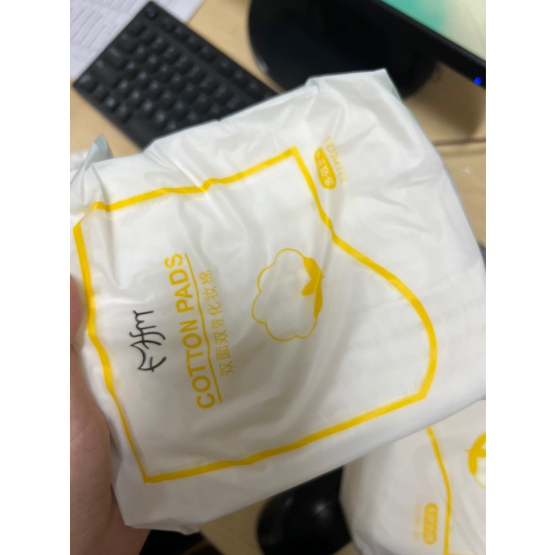 Bông tẩy trang 222 miếng 3 lớp mirrortoctoc MTT222