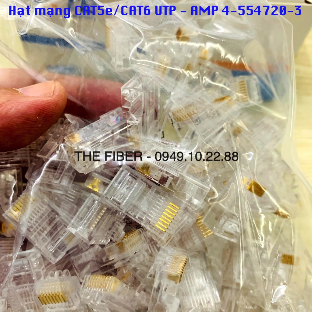 Hạt mạng CAT5e/CAT6 UTP RJ45 - AMP 4-554720-3  ( 10 cái)