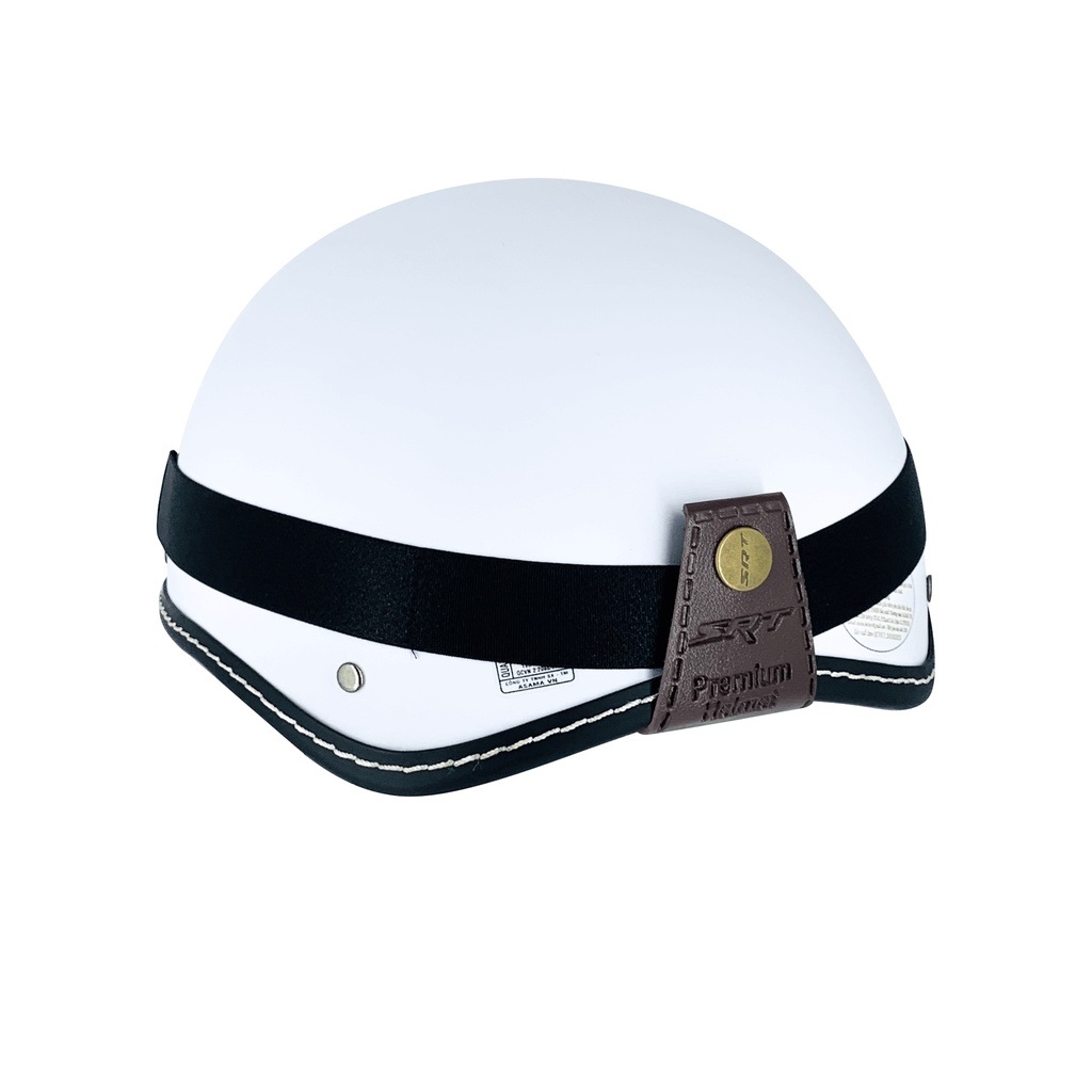 Mũ bảo hiểm nửa đầu viền chỉ ép nhiệt viền lưới kèm lính phi công