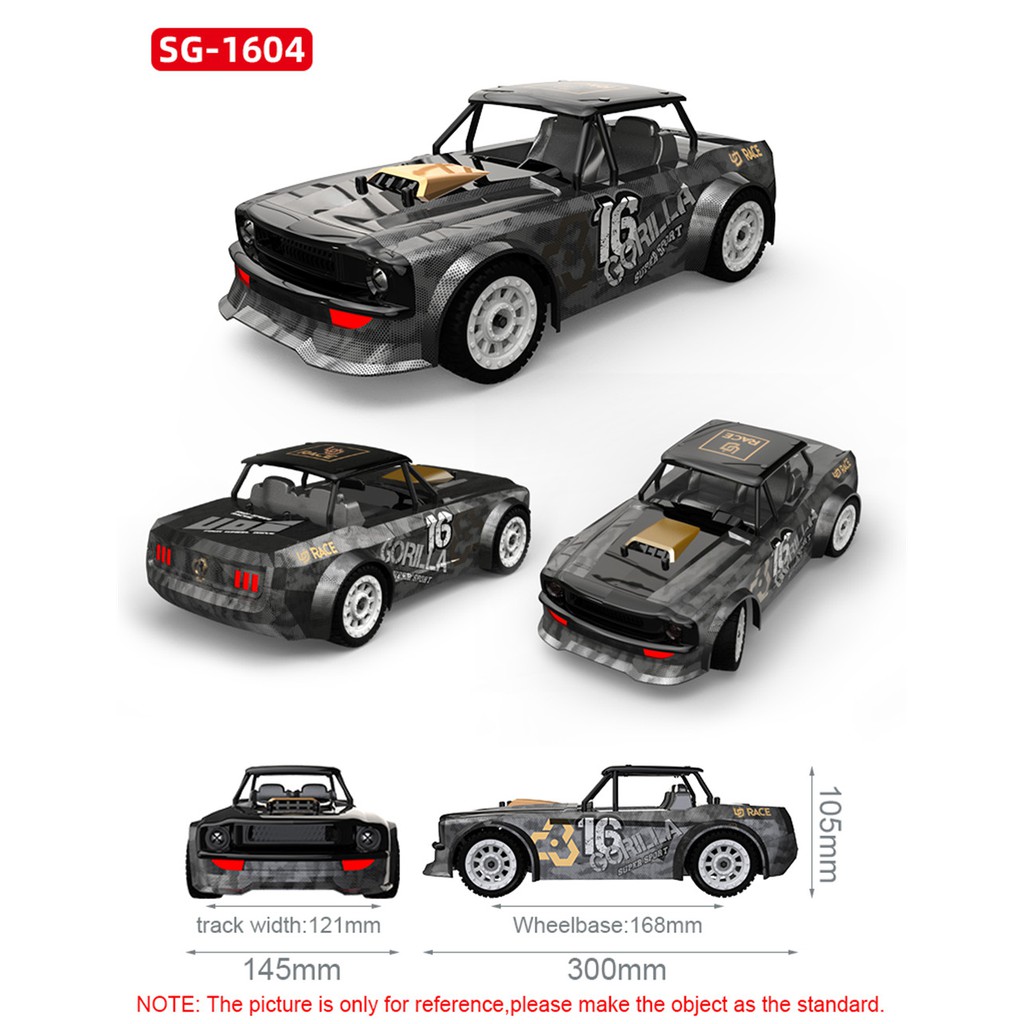 Xe ô tô điều khiển từ xa RC Gorilla drift SG-1604 tốc độ 40km/h tỷ lệ 1/16 sóng 2.4G Mô hình đồ chơi SG1603