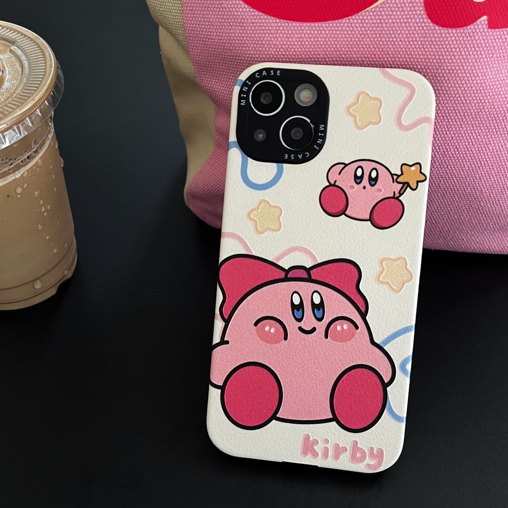 Ốp Điện Thoại Họa Tiết Hoạt Hình Kirby Kuromi Dễ Thương Chống Sốc Cho Iphone