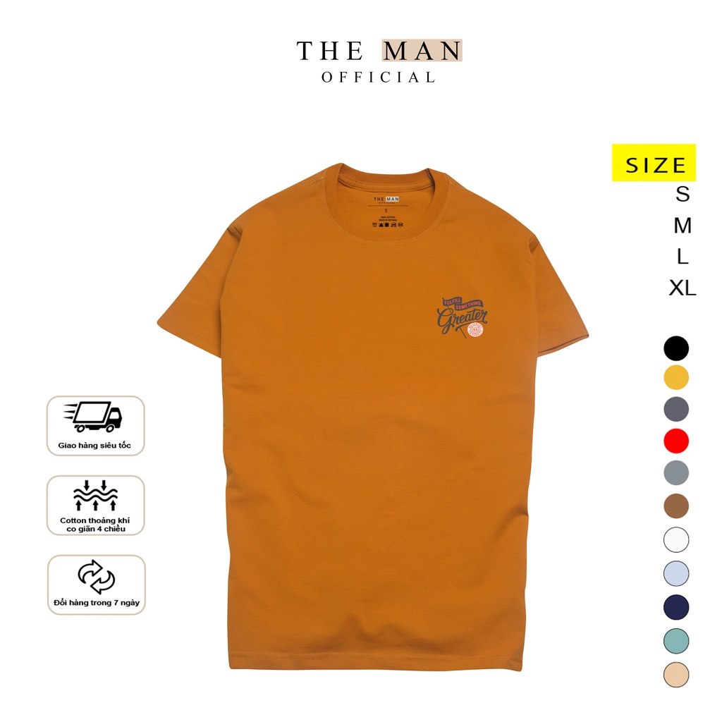 Áo Thun Nam Cổ Tròn THE MAN 11 Màu GREATER – Dòng Vãi 100% Cotton Co Giãn 4 Chiều -TM013