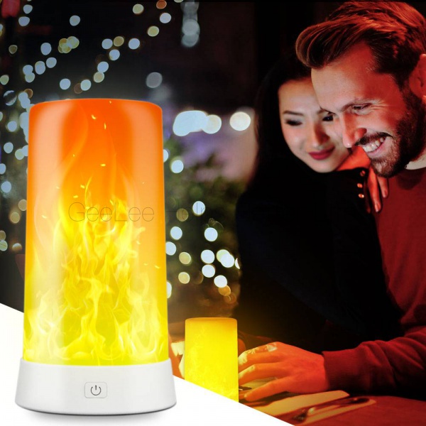 Đèn Led Tạo Hiệu Ứng Ngọn Lửa Giả 4 Chế Độ Sạc Usb