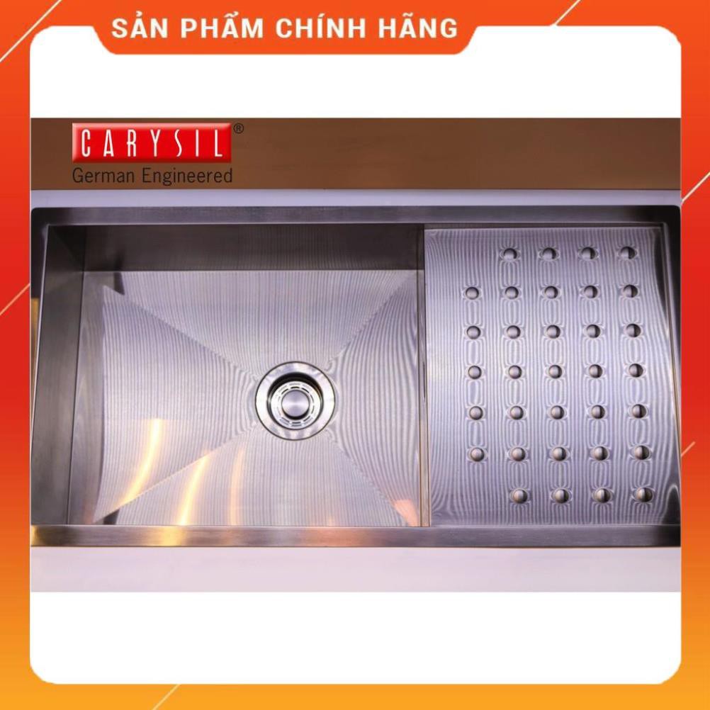 (FreeShip) CARYSIL - Chậu Inox304 - Chậu Rửa Bát 1 Hố Có Cánh IP-D100 - 880x450mm