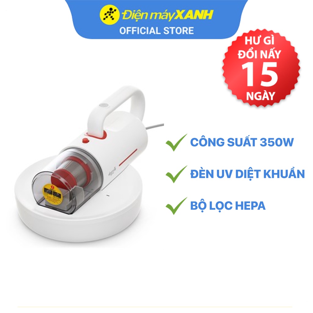 Máy hút bụi đệm giường diệt khuẩn UV Deerma CM1300 lực hút 12000Pa có đầu hút cho xe hơi - Chính hãng BH 12 tháng