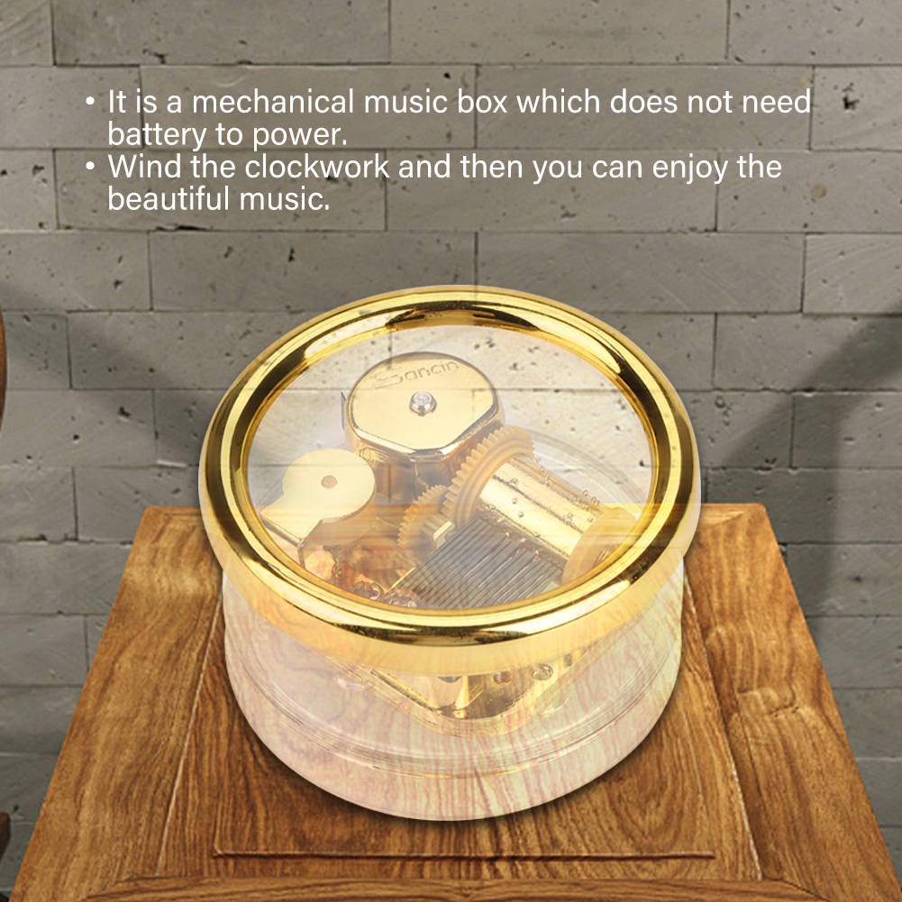 Hộp nhạc lên dây cót nhiều màu bắt mắt êm tai cho bé