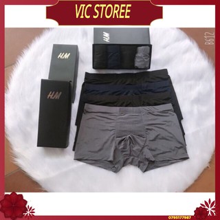 Hộp Sịp Nam  [🌿 FRESHIP🌿]Hộp 4 Quần Sịp Đùi H..M Cực Chất