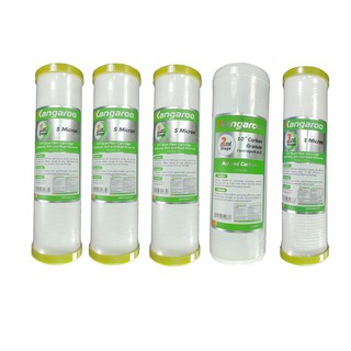 Bộ 5 lõi lọc nước kangaroo: 3 lõi số 1 ,1 lõi số 2 và 1 lõi số 3