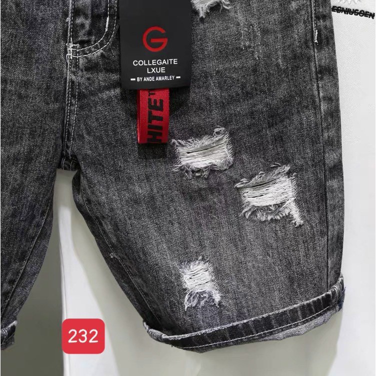 Quần Sọt Nam ❤️FREESHIP❤️ Quần Short Jean Nam Đen Phối Rách Chất Bò Cao Cấp Chuẩn Hàng Shop Tô Tồ Shop - QSJNM232 | BigBuy360 - bigbuy360.vn