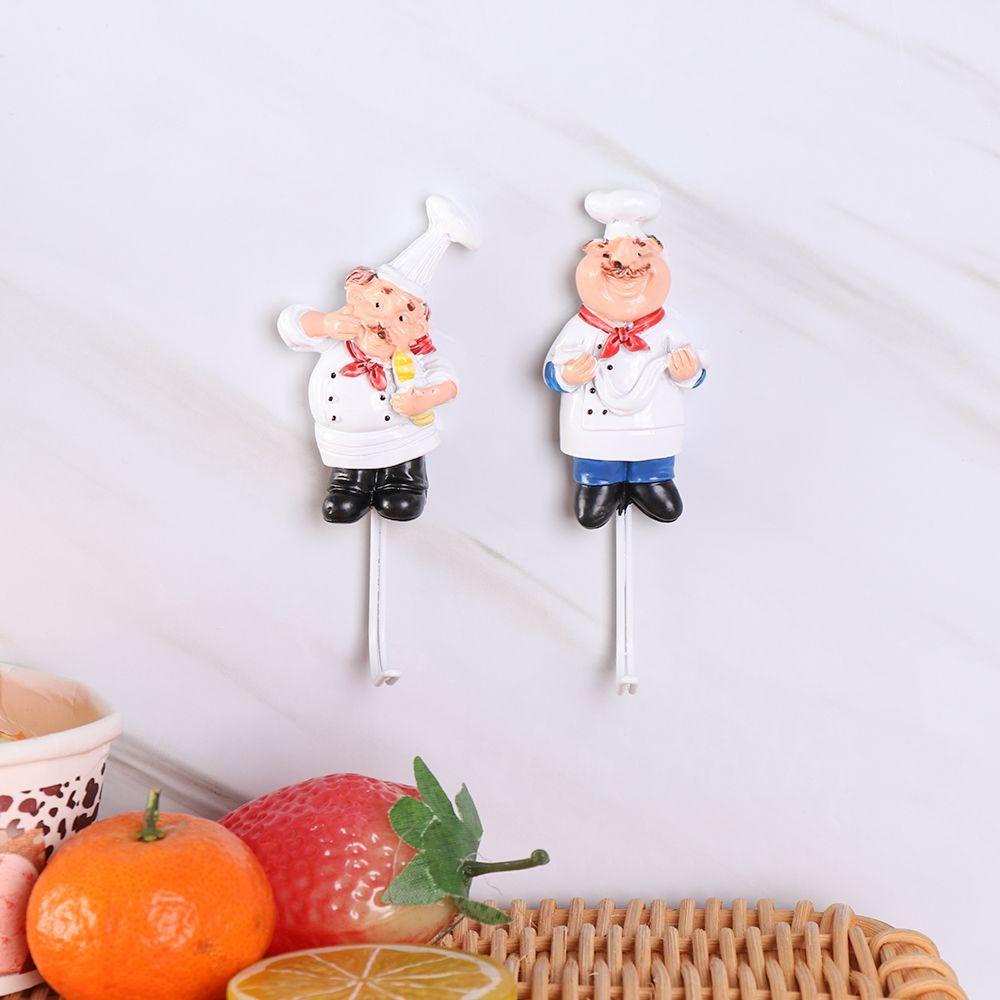 Móc Treo Áo Khoác Không Để Lại Dấu Vết Hình Đầu Bếp Trang Trí Nhà Tắm